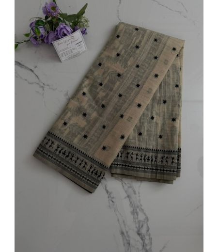DB1011 Beautiful Soft Tussar Silk Elegant Printed Celebrity Inspired Sarees.