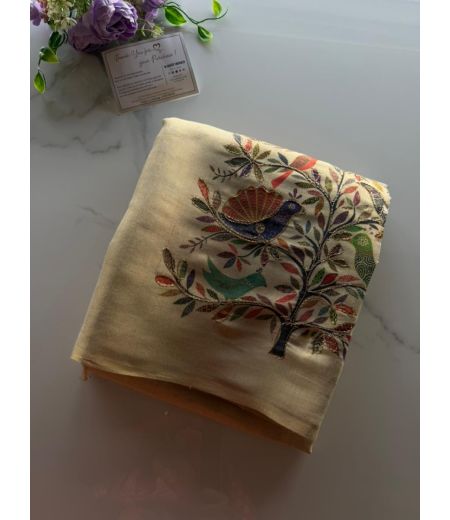 DB1018 Beautiful Soft Erode Silk Digital Printed Aari Mirror Work Celebrity Inspired Sarees.