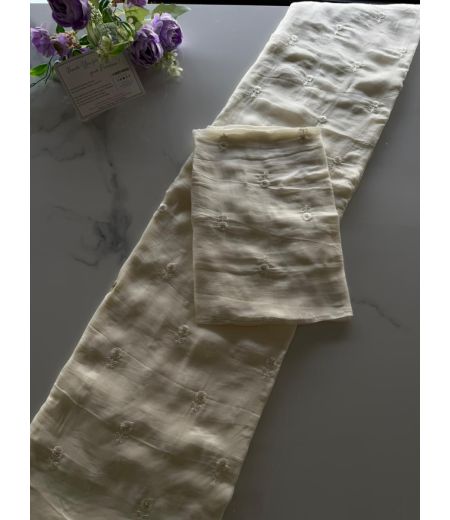 DB1028 Soft Viscose Organza Embroidery Work Celebrity Inspired Sarees.