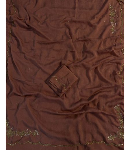 DB1053 Soft Rangoli Crush Silk Hand Cutdana Work Celebrity Inspired Sarees.