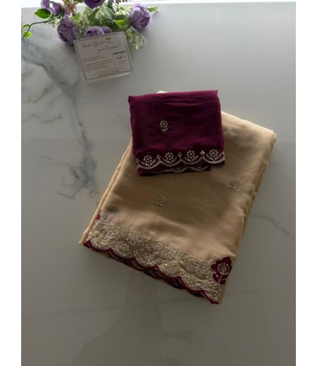 DB1078 Soft Star Georgette Sequence Emboridary Work Celebrity Inspired Sarees.  