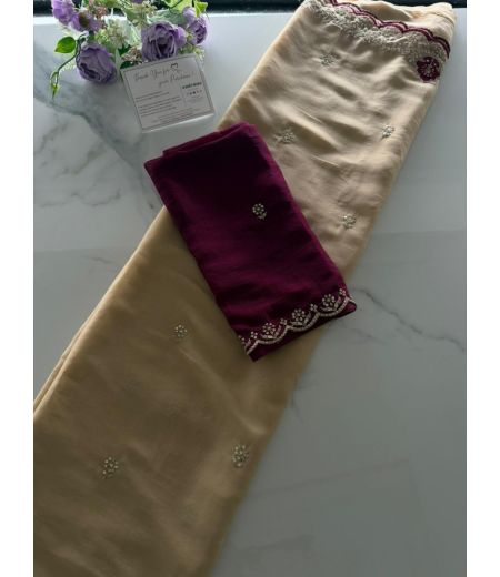 DB1078 Soft Star Georgette Sequence Emboridary Work Celebrity Inspired Sarees.  