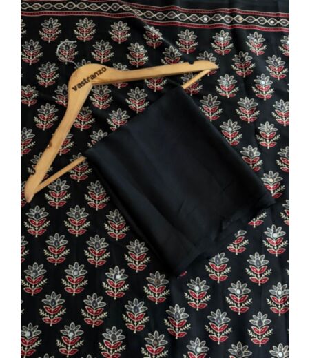DB1128 Soft Crape Silk Ajrakh Printed Mirror Work Celebrity Inspired Sarees.