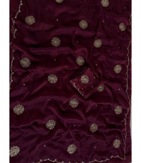 DB1156 Soft Nc Moss Silk Sequence Bids Work Celebrity Inspired Sarees.