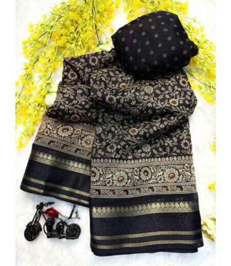 DB1153 Soft Cotton Silk Ajrakh Printed Celebrity Inspired Sarees.