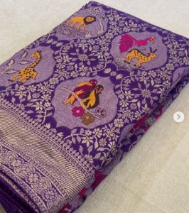 Beautiful Soft Banarasi Kanchipuram Zari Weaving Sarees with Rich Pallu.